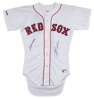 Ted Williams & Carl Yastrzemski Dual Signed Boston Red Sox Home Jersey (Beckett)
